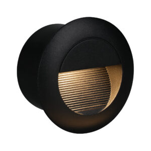 Tronic LED Step Light – Round Black Grille 3W, IP54 Rated