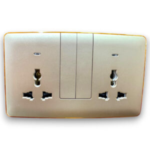 Africab Double Multi 13A Switched Socket With Neon(Big Button)