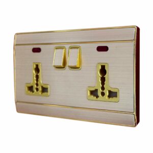 Africab Double 13A Multi Socket Switch With Neon Gw8755Sdl