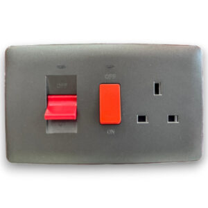 Africab Da Series Switches & Socket 3X6 45A Cooker Unit With Neon