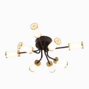 Africab Ceiling Lamp Iron+Acrylic Brown+Gold Color LED 8*10W