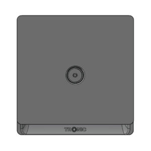 Tronic Grey TV Socket – Screwless Design with Modern Finish