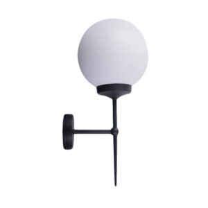 Tronic L-Shaped Black Globe Wall Light
