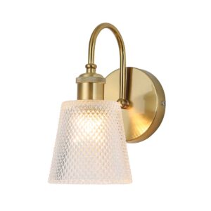 Tronic Diamond-Textured Clear Glass Wall Light