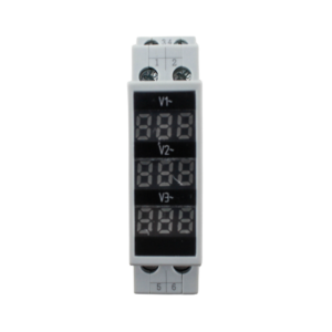 Tronic Three Phase Guide Rail Voltmeter 80-500V Ac