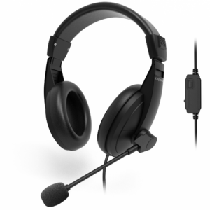 Rapoo Wired USB Stereo headset, Noise Reduction Microphone,  Black, 40mm Speaker, 1 Year Warranty