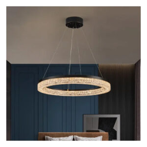 Tronic Modern Circular LED Pendant Light - Crystal Design