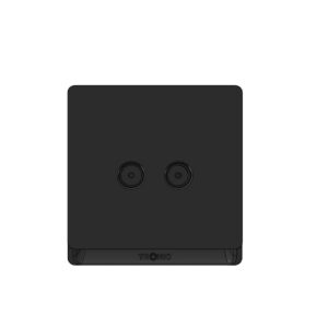 Tronic Double Gang TV Socket – Black Finish