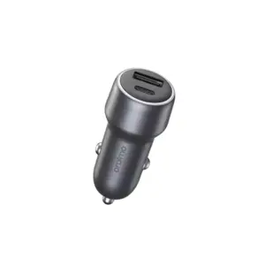 Oraimo Car Charger 48W Bullet 48, PD&QC 3.0 Compatible, 18W+30W Fast Charge, USB-A & Type-C Output,  Universal Compatibility OCC-73D