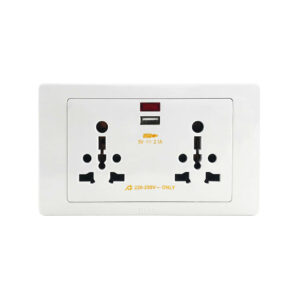Tronic Twin Universal Socket with 1 USB
