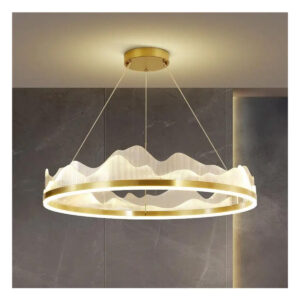 Tronic Modern Gold Circular LED Chandelier Light 28 Watt