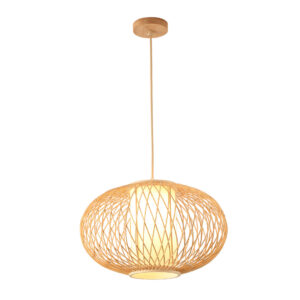Tronic Bamboo Pendant Lamp – Round Woven Globe