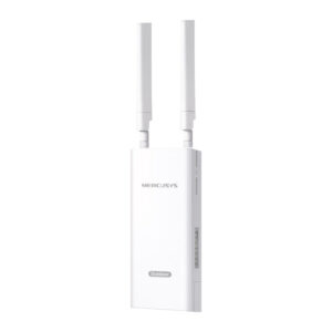 N300 Wi-Fi 4G LTE Outdoor/Indoor Router, Build-In 150Mbps 4G LTE Modem
SPEED: 300 Mbps at 2.4 GHz, 4G Cat4 150/50 Mbps
SPEC: 2× External Detachable LTE Antennas, Internal Wi-Fi Antennas, 1× 10/100 Mbps WAN/LAN Port (PoE In), FDD-LTE (B1/B3/B5/B7/B8/B20/B28), TDD-LTE (B38/B40), HSPA+/UMTS (B1/B5/B8)
FEATURE: MERCUSYS APP, Nano SIM Card Plug and Play, 3G/4G Router/Wi-Fi Router Mode, SMS, IPv6, Parental Controls, Lightning Protection, IP65 Weatherproof Protection, 2 Year Warranty