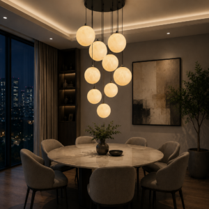 Tronic Luxury 9-Light Cascade Globe Chandelier