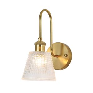 Tronic Textured Crystal-Cut Glass Wall Light