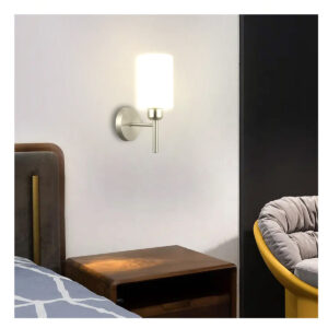 Tronic Frosted And Clear Glass Dual Shade Design Wall Lamp Silver