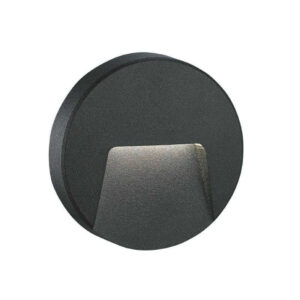 Tronic Circular Black Curved LED Step Light