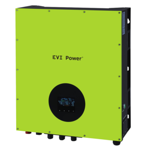 EVI Power 3 Phase IP65 15,000VA/15,000W Pure Sine Wave Hybrid Smart Solar Inverter, dual output for smart power management, parrellel kit to connect up to 6 units ,150% unbalanced load support, Battery Voltage 40-62Vdc, Inbuilt 2 x 26A MPPT Solar Charger,  MPPT Range 350VDC~ 950VDC, wall mounted, Inbuilt BMS, Inbuilt WIFI for remote monitoring with mobile app, 5 Year Warranty
