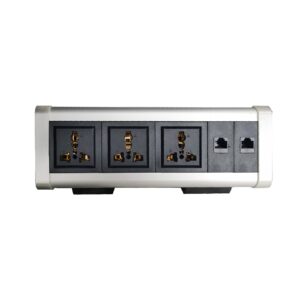 Tronic Desk Socket Universal x 3 + RJ45 Data x 2 BF INDE-01
