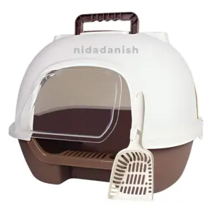 Generic PV Fully Enclosed Rear Clamshell Litter Box Including Shovel C065
