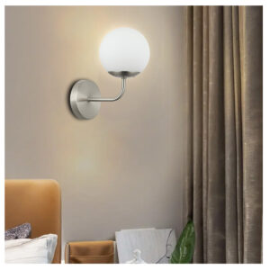 Tronic Nordic Modern Wall Lamp Luxury Glass Globe Light Silver