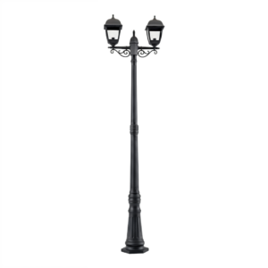 Tronic Twin Head Garden Post Light – E27 IP44