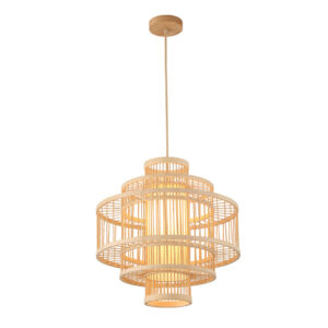 Tronic Bamboo Pendant Lamp – Geometric Woven Frame