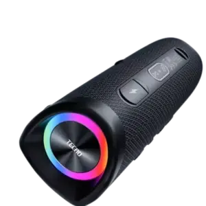 Tecno RGB Passive Woofer Speaker, Powerful Bass, Dynamic RGB Lighting and Immersive Stereo Sound, S5
