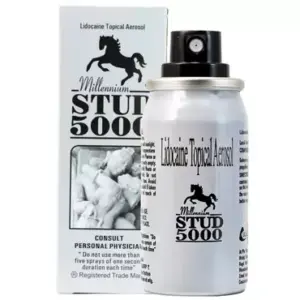 Faith Millennium STUD 5000 Delay Spray Lidocaine Topical Aerosol – Fast-Acting Delay Spray For Men With Lidocaine, External Performance Support Spray For Enhanced Stamina, Endurance & Longer-Lasting Intimacy, 45g