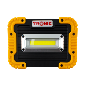 Tronic Compact Rechargeable LED Flood Light – 10W COB, Yellow/Black