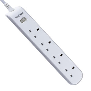 Tronic 4-Way Extension Socket with Neon & Safety Shutters