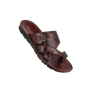 Walkaroo Men's Sandal Outdoor, Brown, 41X45, Faux Leather Upper, Water Resistant, Adjustable Strap, Lightweight Casual Wear WG5507BR