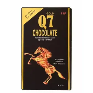 Faith Q7 Gold VIP Premium Performance Enhancement Chocolate for Men – Advanced Vitality, Energy, Endurance & Confidence Support Chocolate Supplement (8 Pieces Pack)