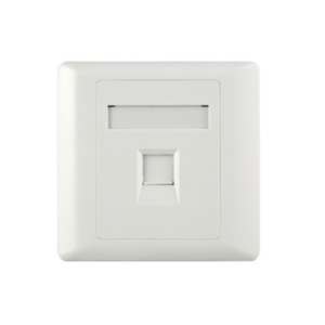 EVI Cabling Single Faceplate, White