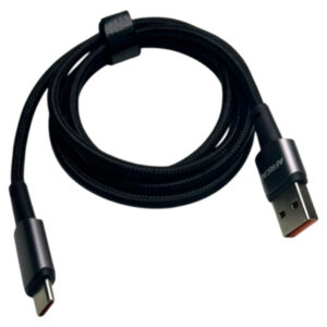 Africab 66 W 6 A USB-A to C-Fast Charging Cable, 1 m, Gray