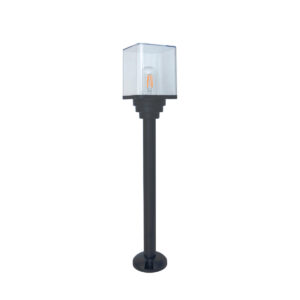 Tronic Modern Geometric Design Bollard Light Aluminium Black
