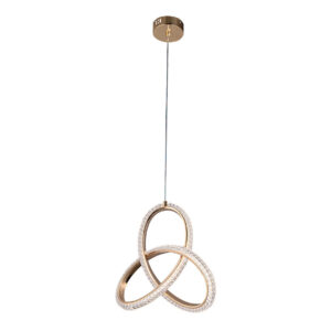 Tronic Golden Crystal Knot Pendant Light – 30W LED
