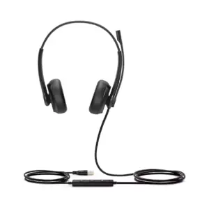 Yealink Wired Binaural Headset with Microphone, Noise Cancellation, Controller, USB-A, UH34 Dual UC