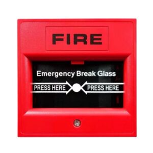Africab Fire Glass Break (20-50V) 2406B (Manual Call Point) With Two Leds & Glass Cover Black
