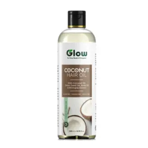 Glow Hair Oil 200ml with Coconut Oil, Onion Seed Oil, Amla Oil & Bhringraj Extract for Strong & Healthy Hair Nourishes, Strengthens & Promotes Healthy Hair Gluten-Free, Paraben-Free & Cruelty-Free