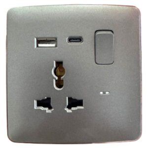 Africab Multi 13A Socket With Neon&USB + Type C