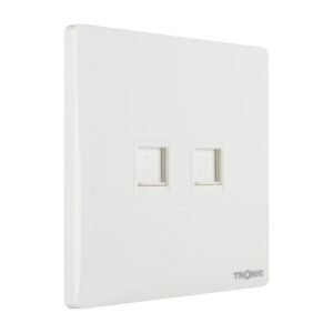Tronic Glossy White - 2 Gang Data Socket