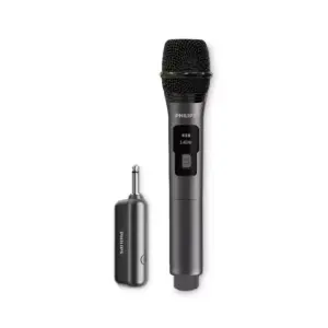 Philips Wireless Dynamic Microphone 2.4Ghz, Rechargeable Receiver, Vocal Sensitivity Control DLM3401SP/00