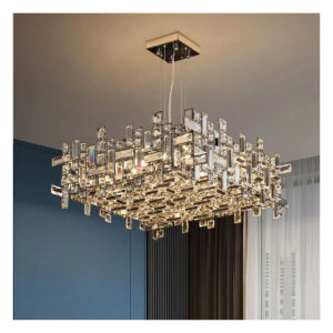 Tronic Luxury Crystal Rectangular Pendant Chandelier