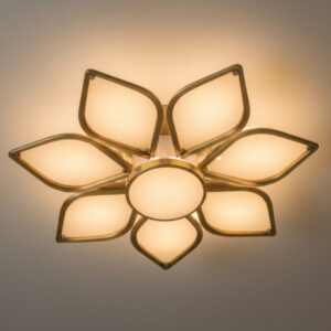 Africab Ceiling Lamp Gold&White 55*55Cm