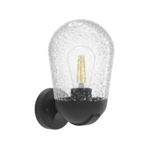 Tronic Aluminum Gate E27 bulb Stand With Clear Speckled Glass