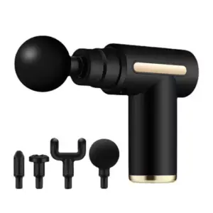 Faith Professional Mini Massage Gun, Muscle Massager, Portable, 35 DB, Ultra Quiet with 6 Speeds, 4 Massage Heads, USB C Charging Port, Massage Gun, Hand Massager for Leg, Neck, Shoulder