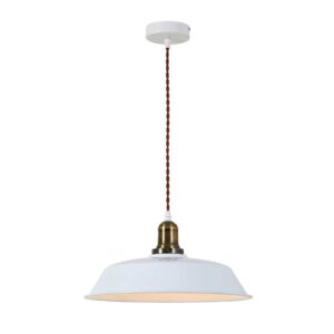 Tronic Contemporary White Deep-Dish Pendant Light