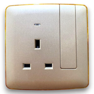 Africab Da Series Switches & Socket 13A Switched Socket With Neon (Big Button)