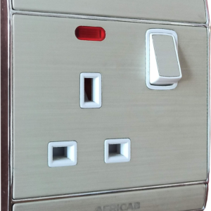 Africab Cs Series Switches & Socket 13A Switched Socket+ Neon Cs8713Sl